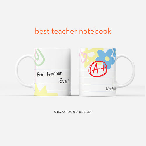 Custom Mug - Best Teacher Notebook