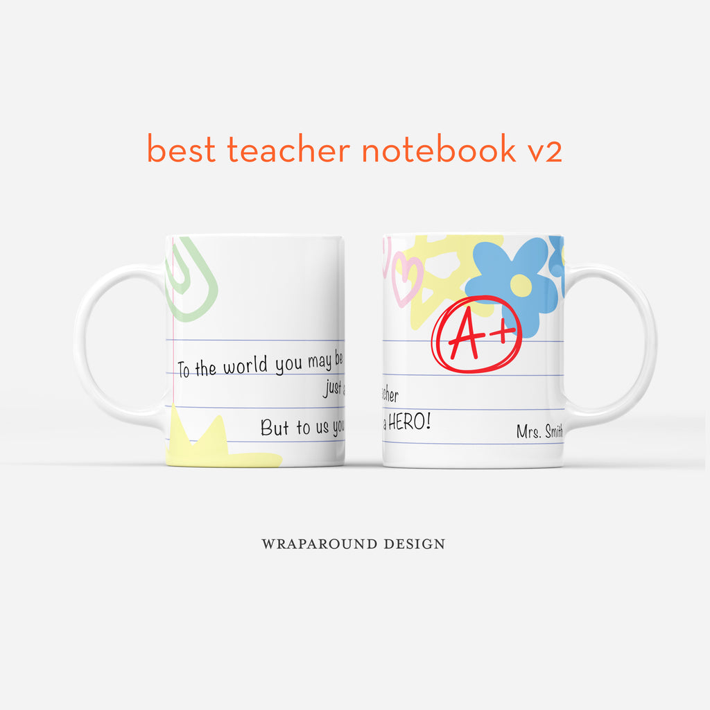 Custom Mug - Best Teacher Notebook