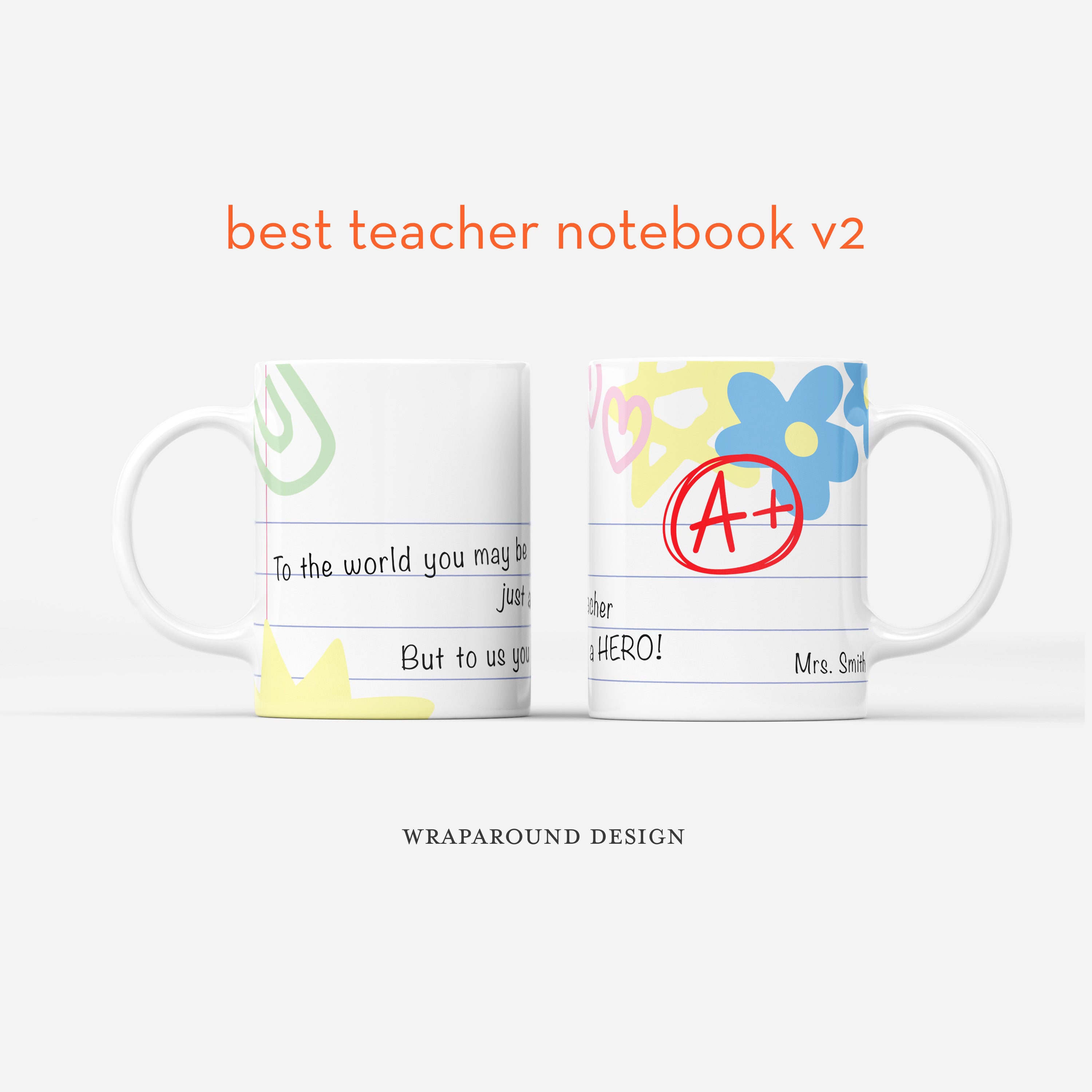 Custom Mug - Best Teacher Notebook