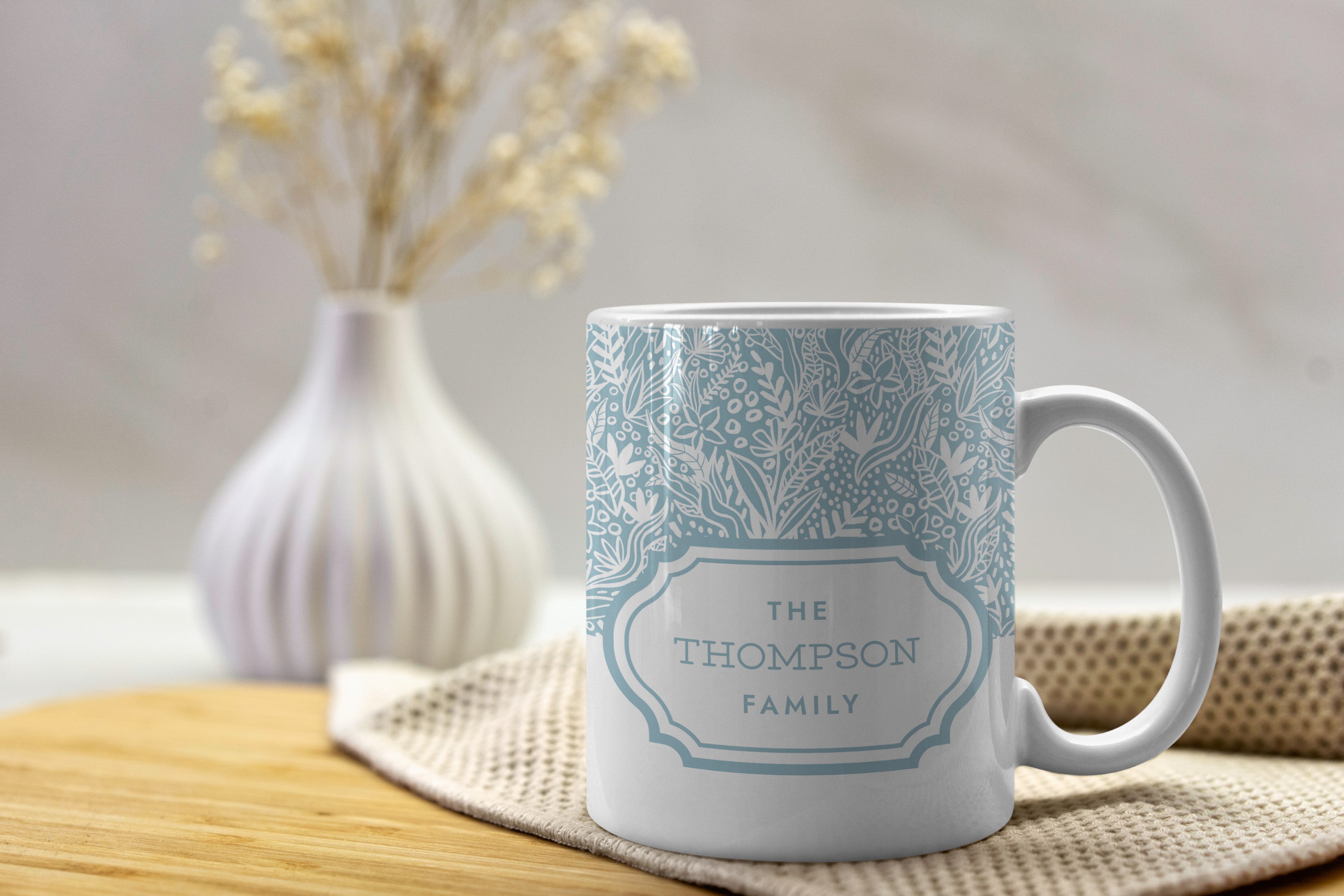 Custom Mug - Blue Pattern Family