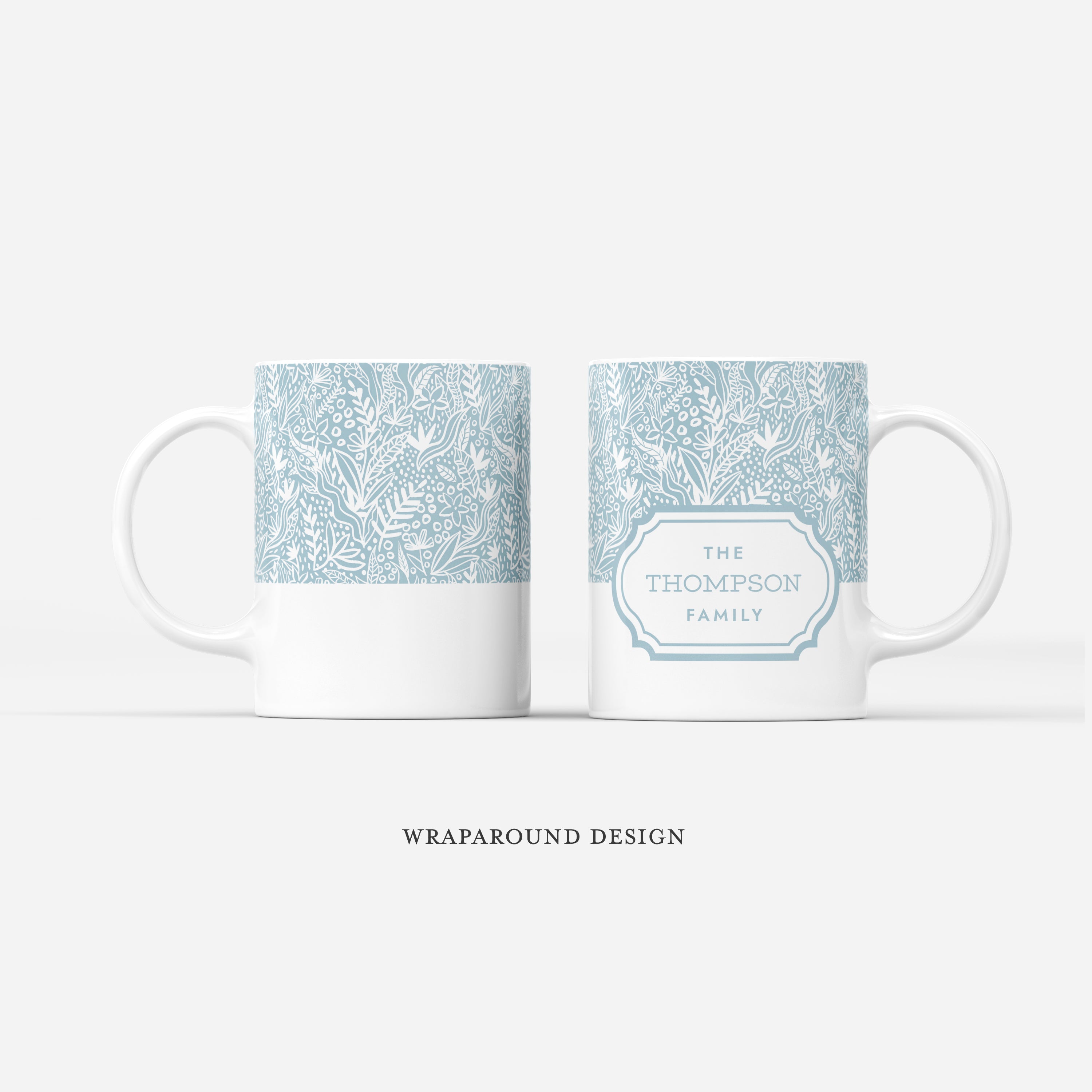 Custom Mug - Blue Pattern Family
