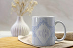 Custom Mug - Striped Crest Monogram