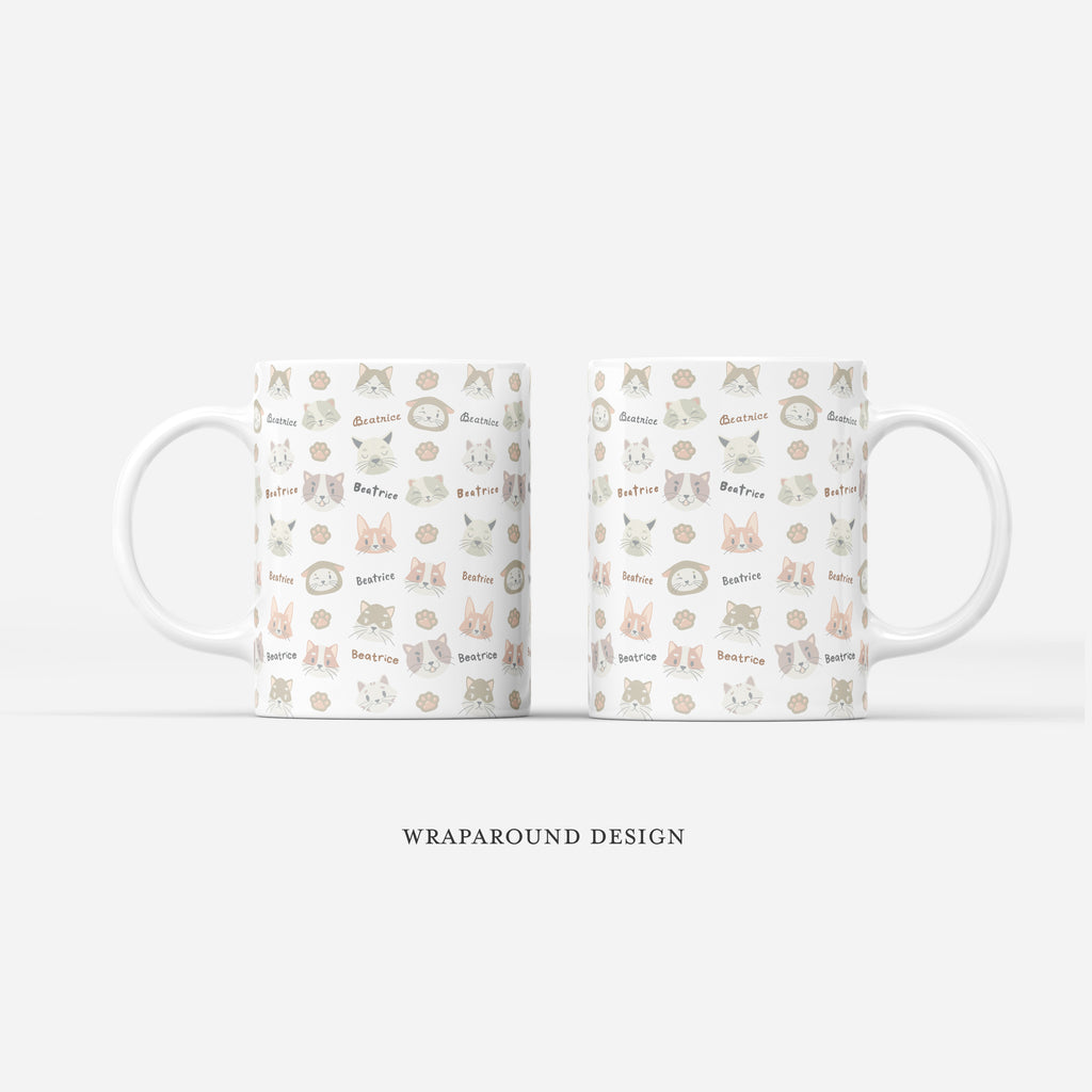 Custom Mug - Cat Pattern
