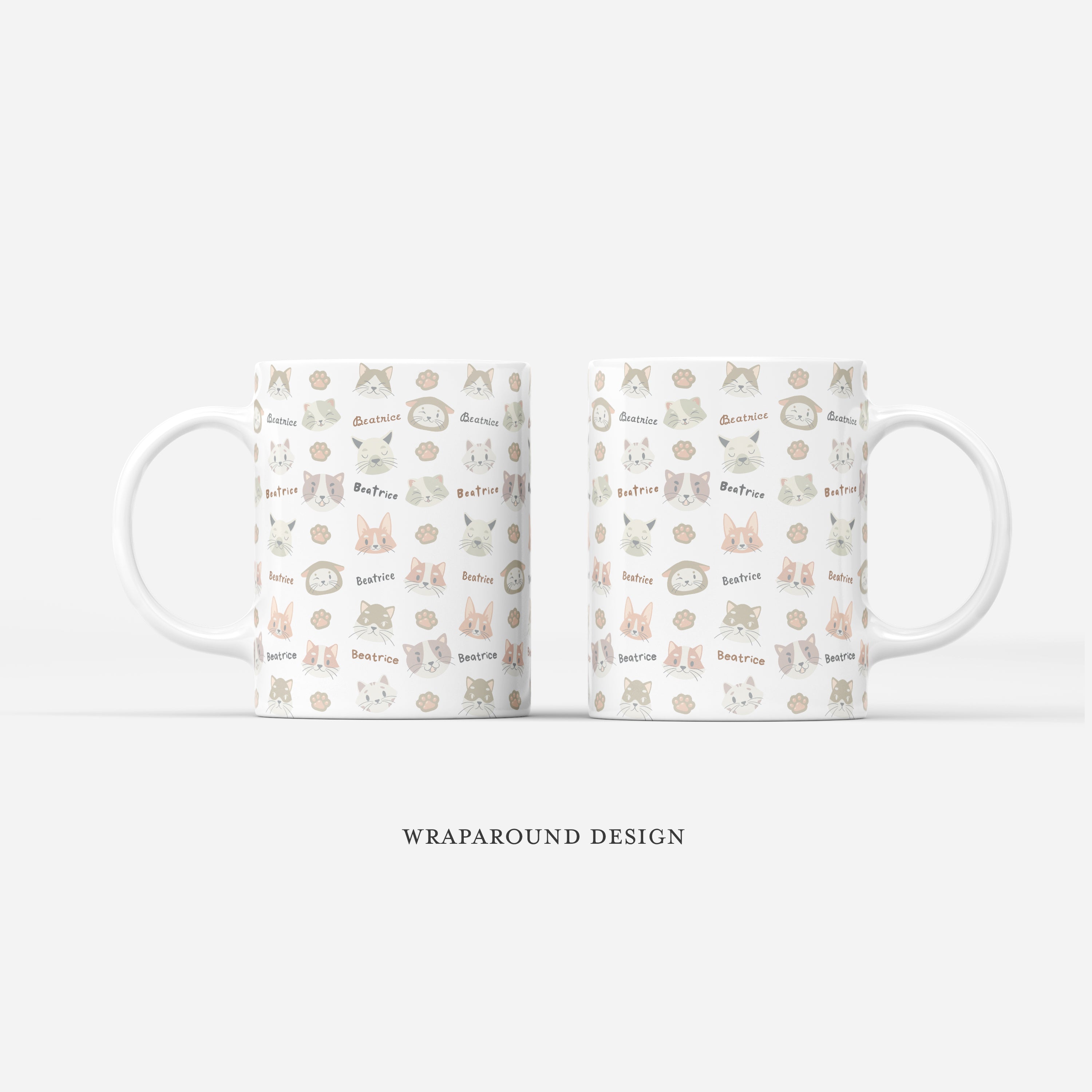 Custom Mug - Cat Pattern