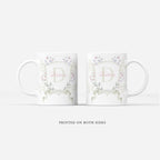 Custom Mug - Green Floral Crest