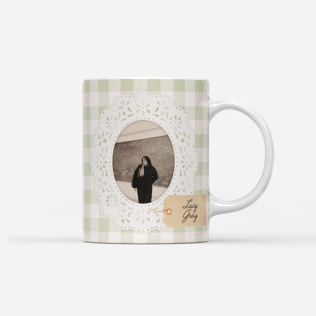 Custom Photo Mug - Doily Lace Photo