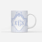 Custom Mug - Striped Crest Monogram