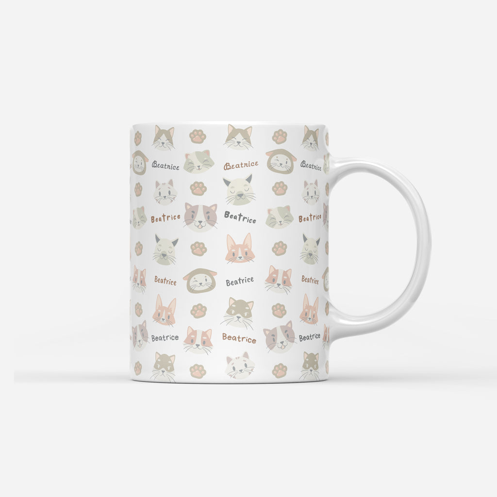 Custom Mug - Cat Pattern